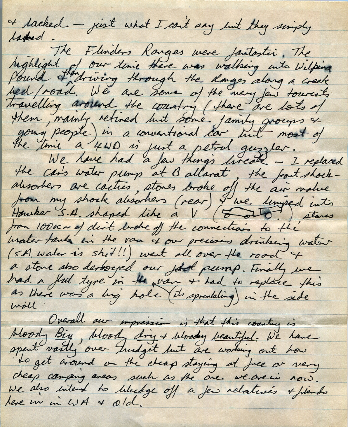 Letter from Ian and Jacqui to Gillian and Alberto and family 6th April 1990 Shannon NP WA page 003.jpg, May 2022